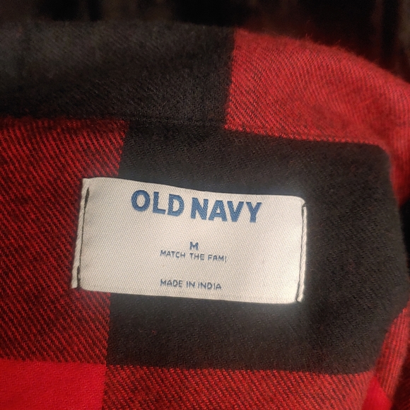 Old Navy Red and Black Plaid Button Down - Picture 7 of 8